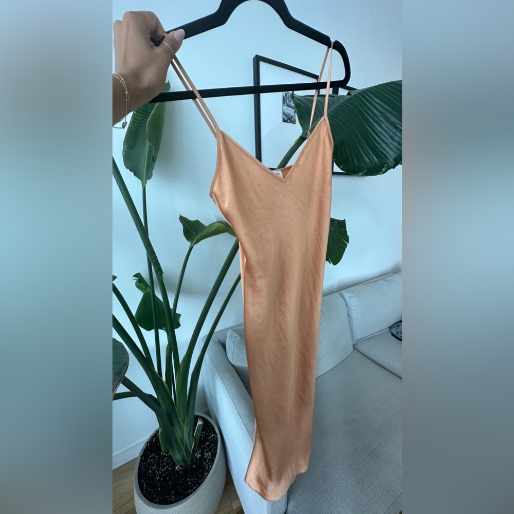 Aritzia Wilfred Only Slip Dress Molten Camel (Orange) XXS - Picture 3 of 3